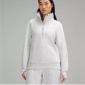 Lululemon Scuba Oversized Funnel-Neck Half Zip in Gray XS/S